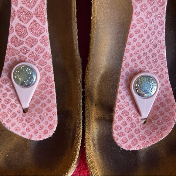 BIRKENSTOCK Sz 7 Magic Snake Pink Gizeh Slip On Front Post Thong Sandals - Picture 5 of 14